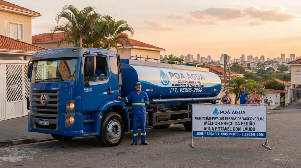 CAMINHÃO PIPA EM FERRAZ DE VASCONCELOS