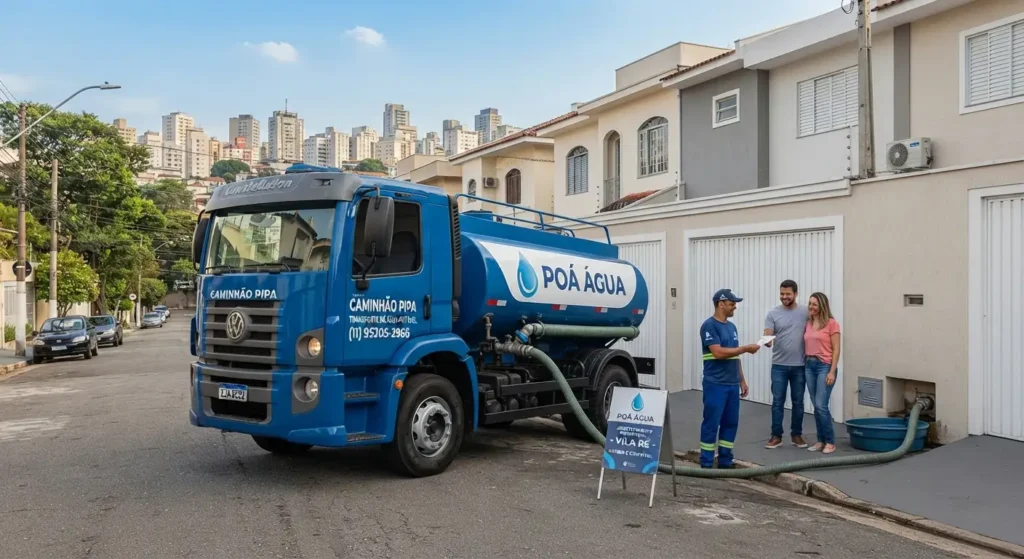 CAMINHÃO PIPA VILA RÉ ZONA LESTE SP POÁ ÁGUA