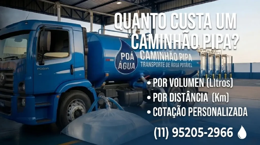 QUANTO CUSTA CAMINHÃO PIPA DE AGUA POTÁVEL SP