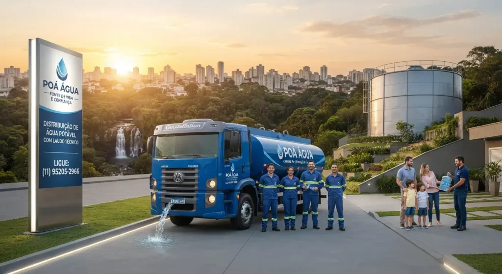 distribuição de água potável para empresas e residências