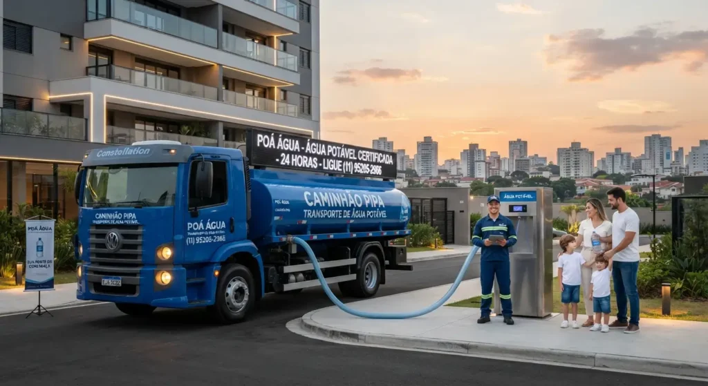 caminhão pipa de água potável São Paulo e Guarulhos