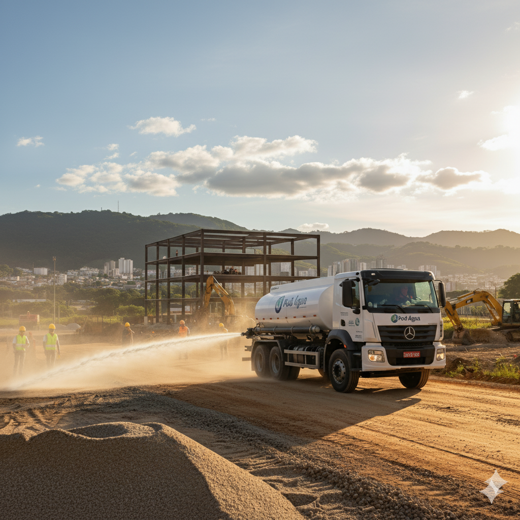 Canteiro de Obras Eficiente: O Papel do Caminhão Pipa para Obras em Mogi das Cruzes