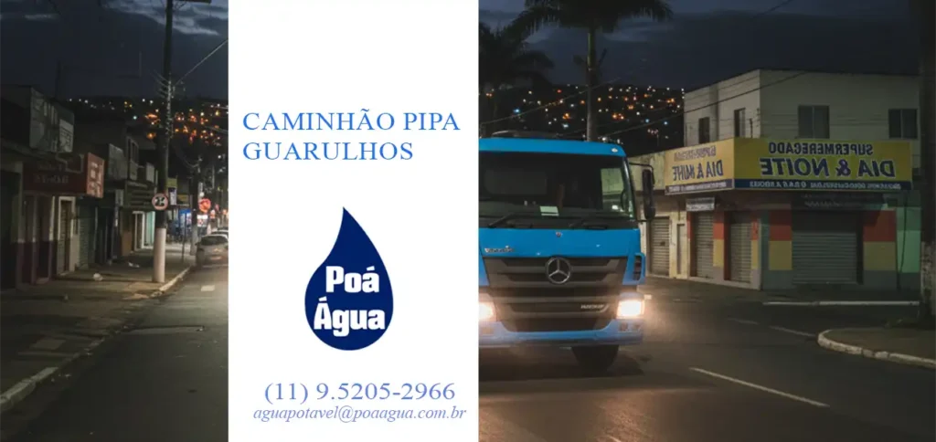 Caminhão Pipa em Guarulhos: Água Potável 24 Horas
