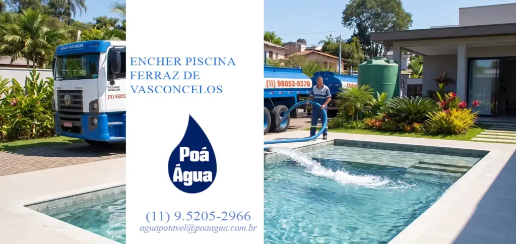 Água para Encher Piscina Ferraz de Vasconcelos: Poá Água 2026
